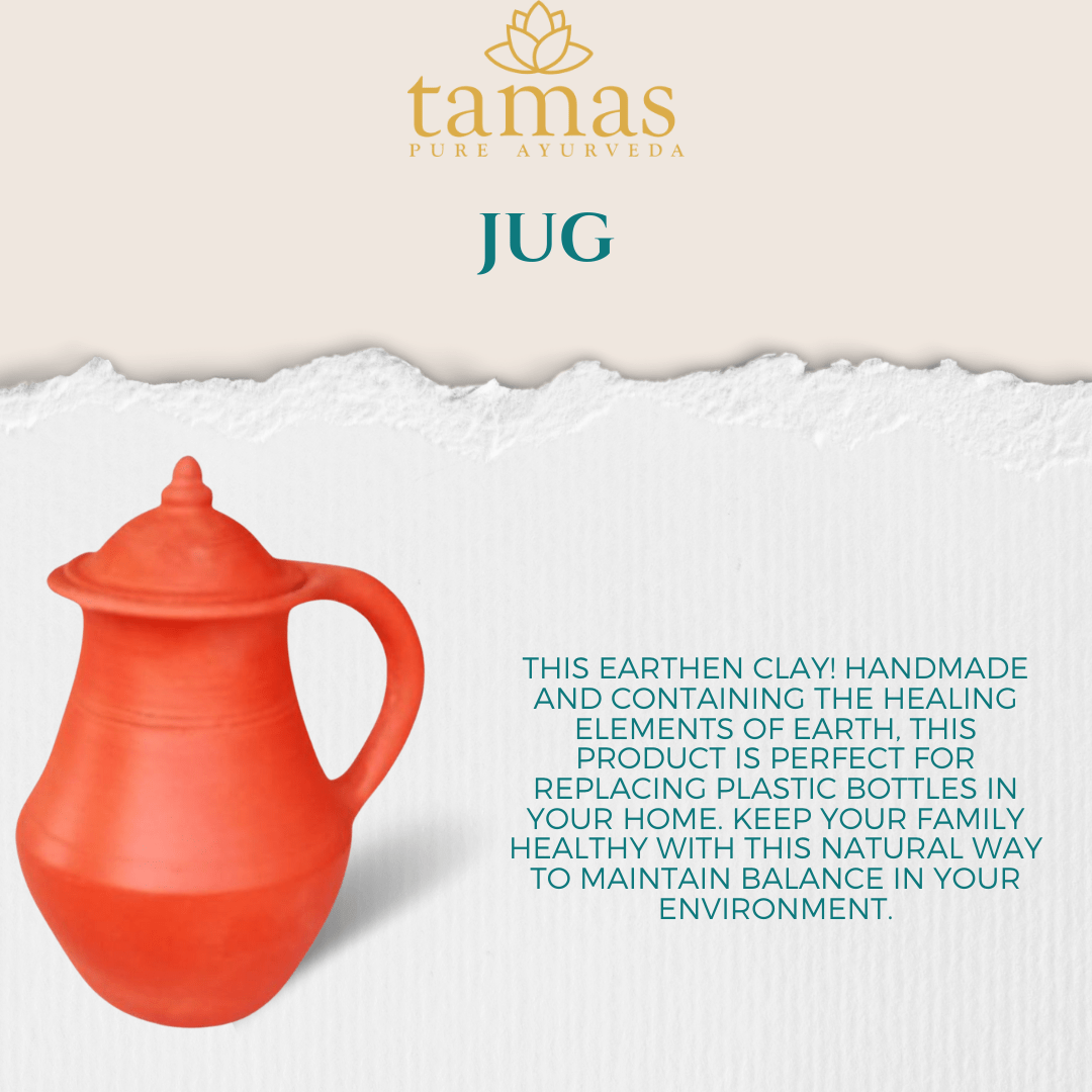 Handmade  (Clay/ Terracotta) Jug with Clay Lid